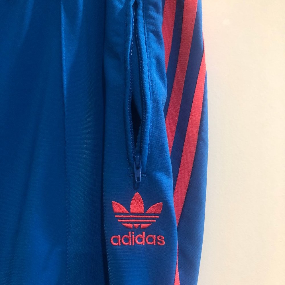 Electric Blue & Hot Pink Adidas Track Pants